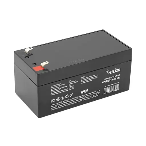 Аккумуляторная батарея Merlion AGM GP1233F1 12 V 3.3 Ah Q10