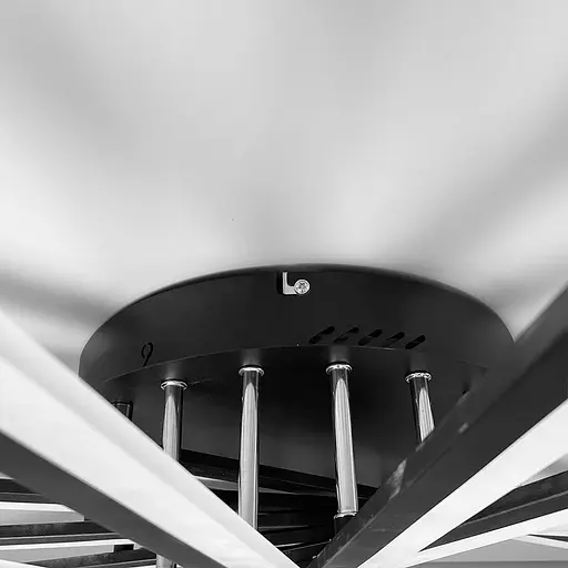 Люстра з геометричним дизайном у чорному корпусі | Арт. MJ 195/9 BK | Line F - фото 2