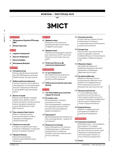 Forbes №5 жовтень-листопад 2023 - фото 2