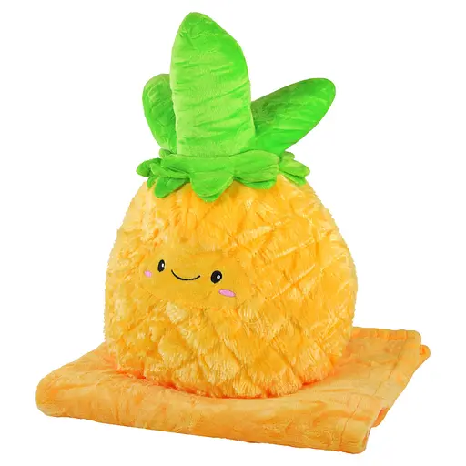 Мягкая игрушка+плед MP02 Ананас 45 см, плед 80*120 см
