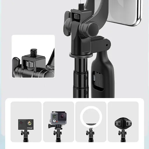 Штатив-трипод Adyss A65 с пультом 1.5 m черный - фото 8