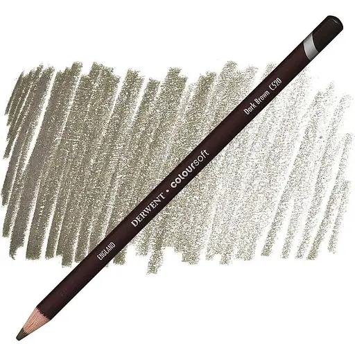 Карандаш цветной Derwent Coloursoft С520 Темно-коричневый