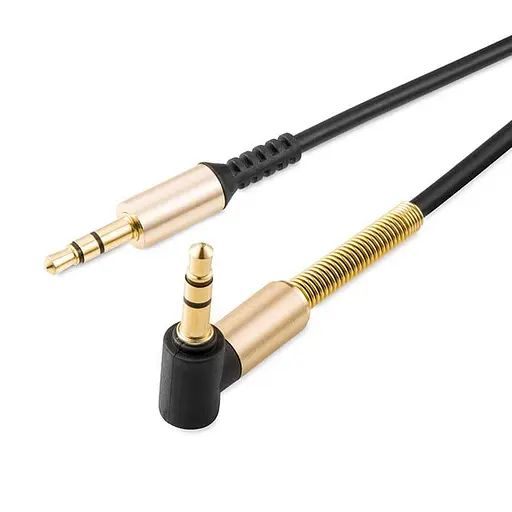 Кабель аудіо Hoco 3.5 мм aux тато UPA02 кутовий бічний - фото 6