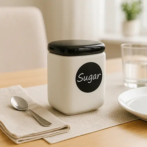 Банка для сахара 900 мл Contrast стеклянная с крышкой. Контейнер для сыпучих продуктов [MD] - фото 2