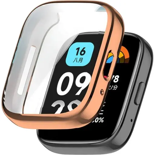 Чехол-накладка DK Silicone Face Case для Xiaomi Redmi Watch 3 Active / 3 Lite (rose gold)