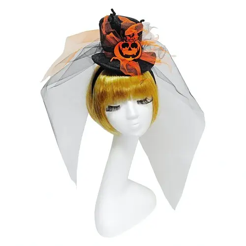 Капелюшок Циліндрик з гарбузом на обручі - фото 1