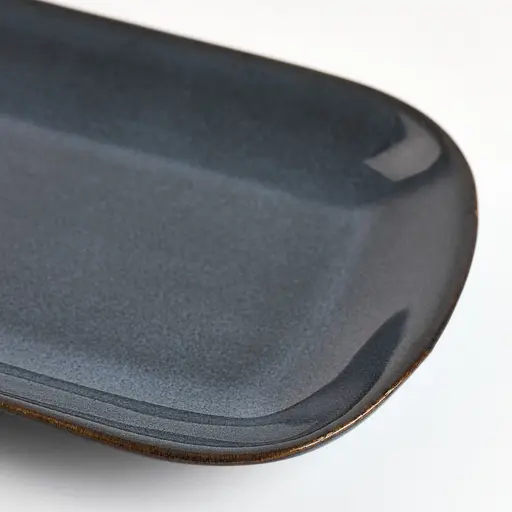 Тарелка МВМ My Home Фьорд прямоугольная 22.5 см глубокий синий (KP-132 DEEP BLUE) - фото 3