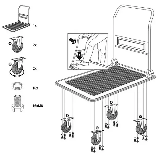 Візок-платформа Stanley вантажний (SXWT-PC527) - фото 7