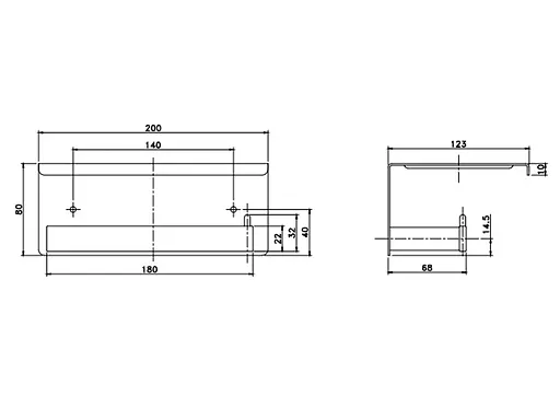 Держатель для туалетной бумаги с полочкой ASIGNATURA Unique черный (85606802) - фото 2