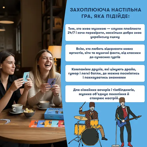 Настільна Карткова гра Orner Шевченко питає про українську музику orner-2221 - фото 7