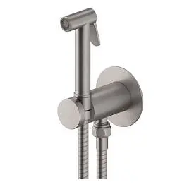 Гігієнічний душ прихованого монтажу Paffoni new Bidet Kit із запірним змішувачем steel ZDUP128ST, Нержавіюча сталь - фото 1