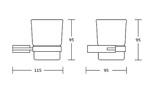 Склянка для зубних щіток VBI Neptune black VBI-040504BL чорний матовий - фото 2