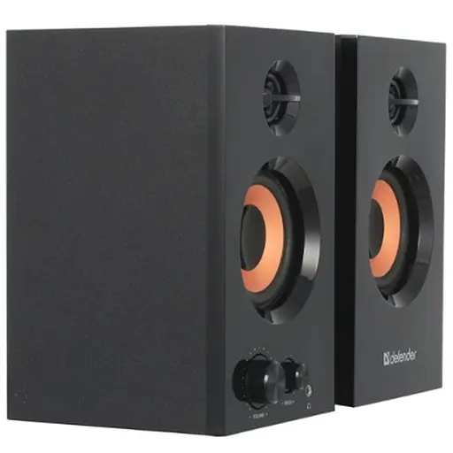 Акустические колонки Defender Aurora S20 (2.0) 2x10W (дерево) Черные - фото 5