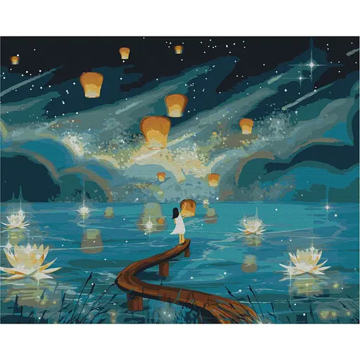 Картина по номерам Огоньки желаний Brushme 40x50 см разноцветная 000221086 - фото 1