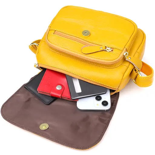 Кожаная сумка Vintage для женщин на каждый день 23.5х17х10 см sum0027567 - фото 9