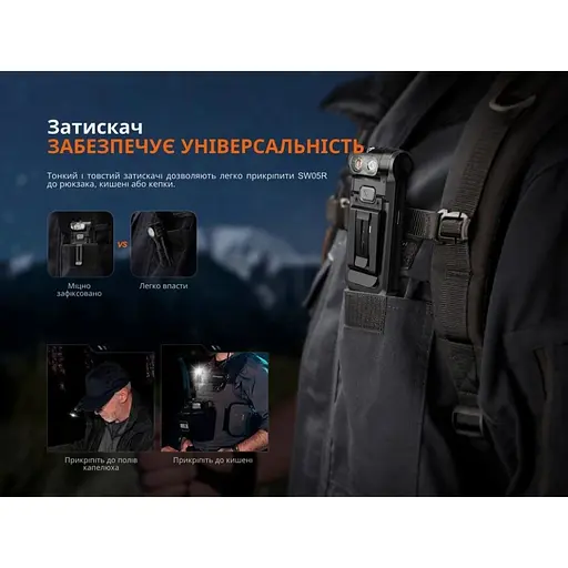 Фонарь ручной Fenix SW05R-UV LED Черный (1047-SW05R-UVL) - фото 13