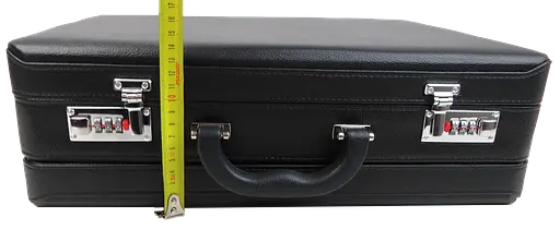 Большой дипломат Portfolio с расширением из эко кожи черный sum0028875 - фото 7