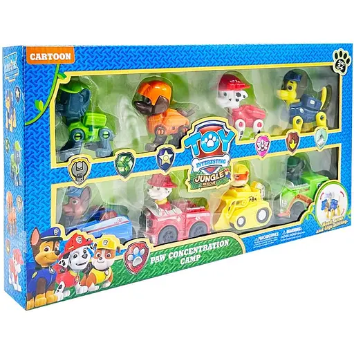 Дитячий набір фігурок героїв Щенячий патруль YG Toys XZ-868 з машинками 8 в 1 - фото 1