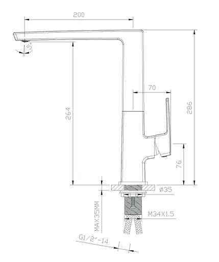 Змішувач для кухні Imprese Grafiky ZMK041807150 Графит - фото 2