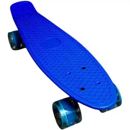 Скейт Пенни Борд A-Toys Penny Board Maraton со светящимися колёсами с декой 55 см синий