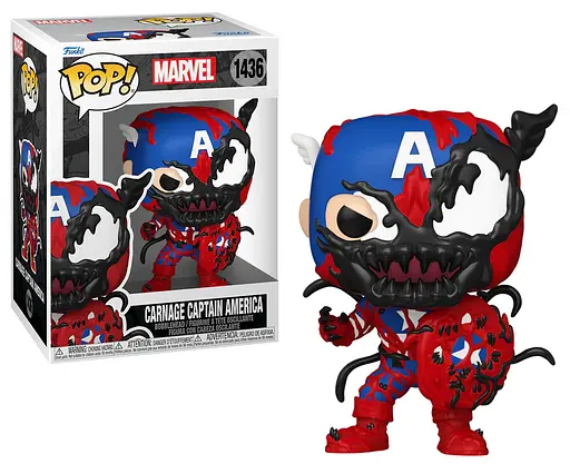 Фігурка Funko Pop Фанко Поп Марвел Карнаж Капітан Америка Marvel Carnage Captain America 10 см FP M CCA 1436