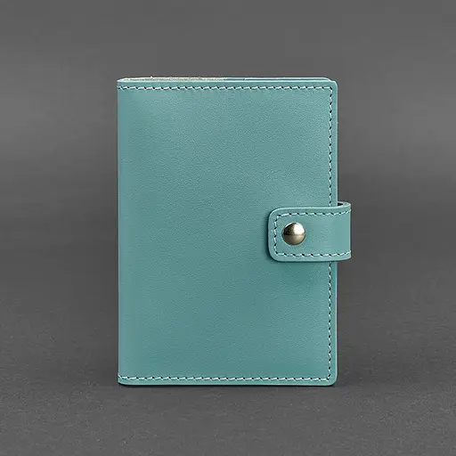 Шкіряна обкладинка для паспорта 5.0 (з віконцем) бірюзова - фото 6