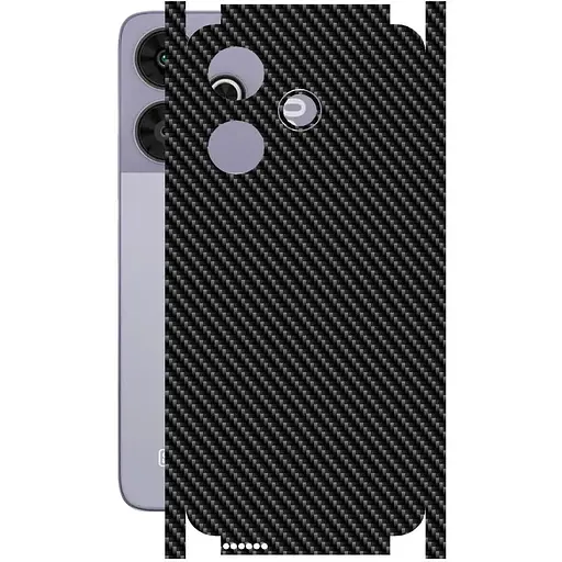 Защитная пленка StatusSKIN для Xiaomi Poco M6 Plus Корпус Винил Карбон черный