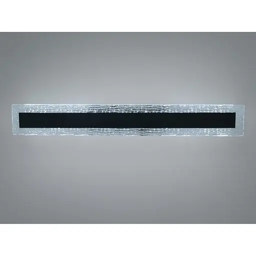 Настінний LED бра-планка Romin 28 Вт чорний скло - фото 1