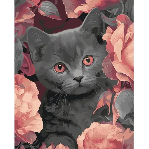 Набор для росписи ArtCraft Серый котик 40 x 50 см (11563-AC)