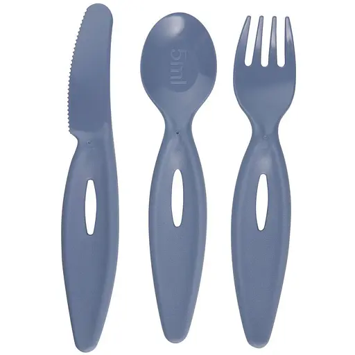 Набір столових приборів Canpol babies виделка, ніж та ложка блакитний (31/418_blu)