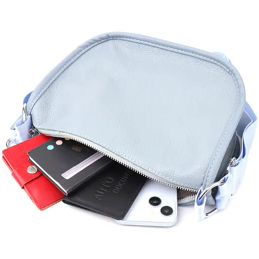 Полукруглая сумка для женщин Vintage из натуральной кожи 26х15х12 см sum0027615 - фото 10