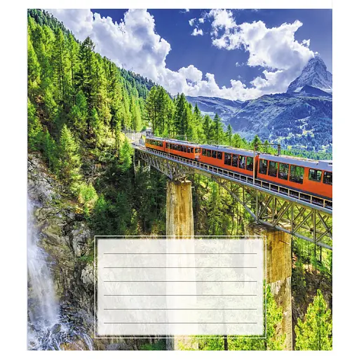 Зошит учнівський "Поїзд" Leader 018-540246L-1 в лінію, 18 аркушів - фото 1