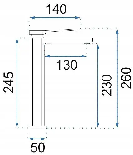 Смеситель для умывальника Rea Creek black mat черный высокий REA-B8404 Черный матовый - фото 5