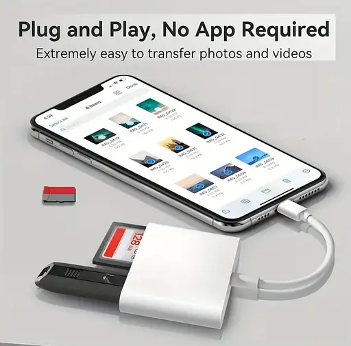 Універсальний кардридер 3-в-1 (SD/TF/CF) з Type-C і USB-портами, OTG-адаптер для телефонів, ноутбуків та ін. - фото 16