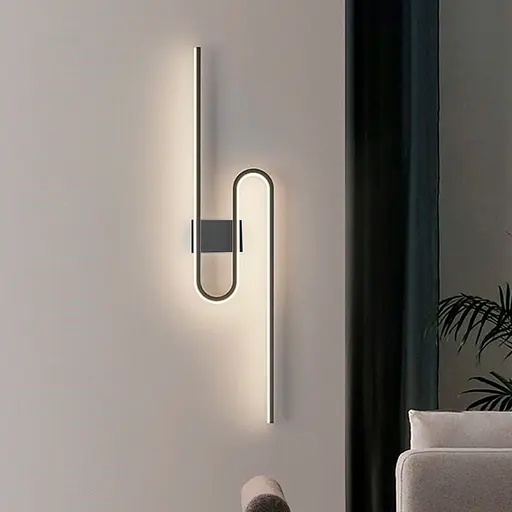 Настінний чорний LED світильник у корпусі 100х15 см Line F Арт. WM32/1000 - фото 1