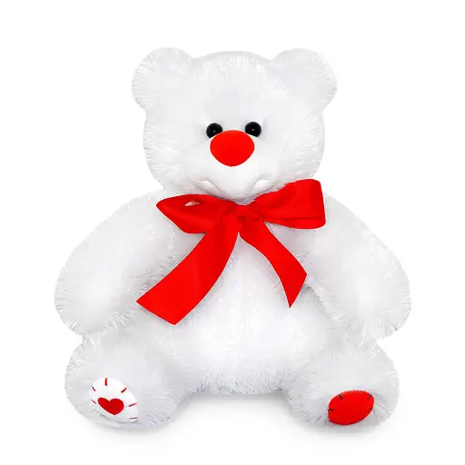 Медведь Медунец, белый, следок сердечко