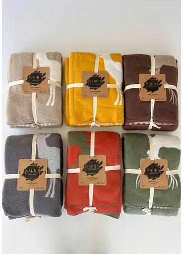 Плед-покривало Cotton SARRA бавовна оливково-білий односпальний 150х200 см TC303376071 - фото 2