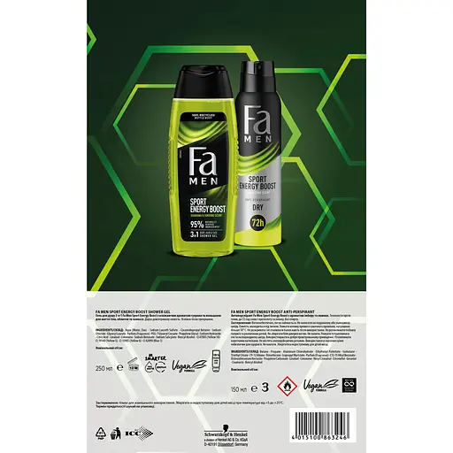 Уценка. Набор Fa Men Energy Boost. Be In Charge Гель для душа 250 мл + Антиперспирант-ролик 50 мл - фото 6
