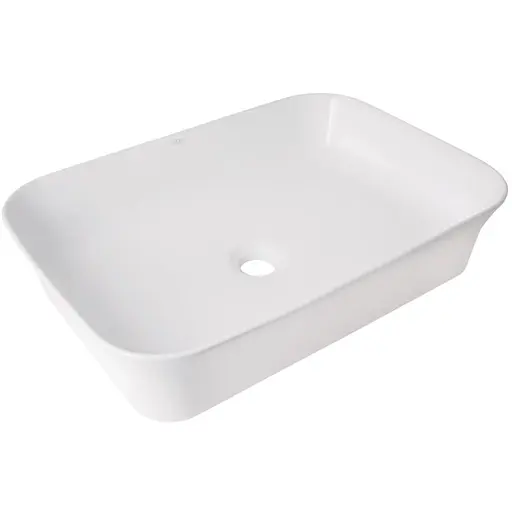 Раковина накладная Qtap Virgo N 560х380х130 мм, White, прямоугольная, без донного клапана QT18116308W - фото 1