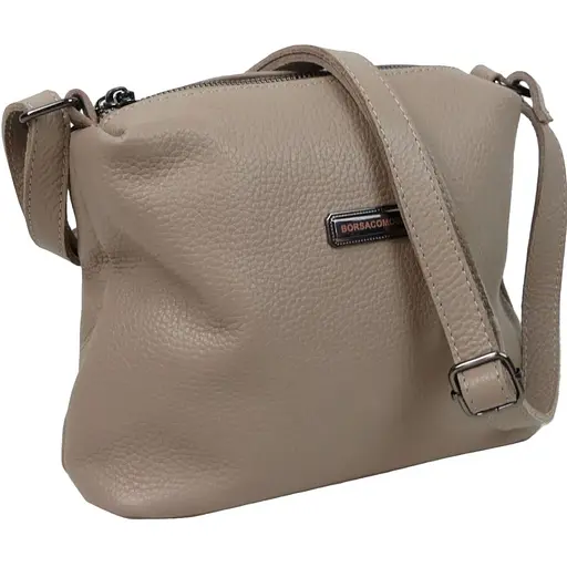 Женская кожаная сумка через плечо Borsacomoda бежевая sum0028735 - фото 1