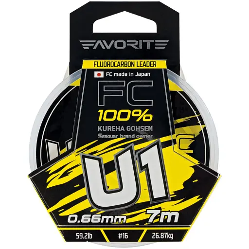 Флюорокарбон Favorite U1 FC 7 м 16/0.66 мм 59.2 lb/26.87 кг - фото 2