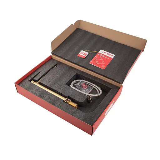 Смеситель для умывальника Koer KB-11028-12 высокий KR5295 Золотой - фото 5