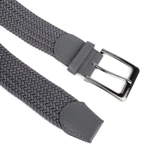 Ремень резинка мужской PS-40045 (115 см) серый плетеный - фото 2