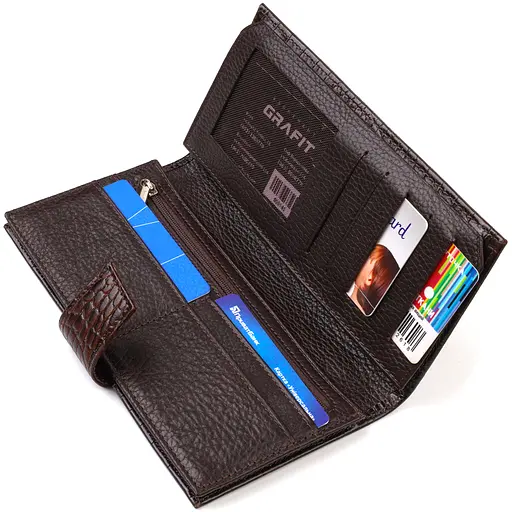 Мужской кожаный кошелек Canpellini 9х18.7х1 см acs0025598 - фото 4