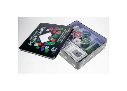Настільна гра International Toys Trading LTD Покерний набір 100 фішок з номіналом (бляшана коробка) (IG-2033) - фото 3