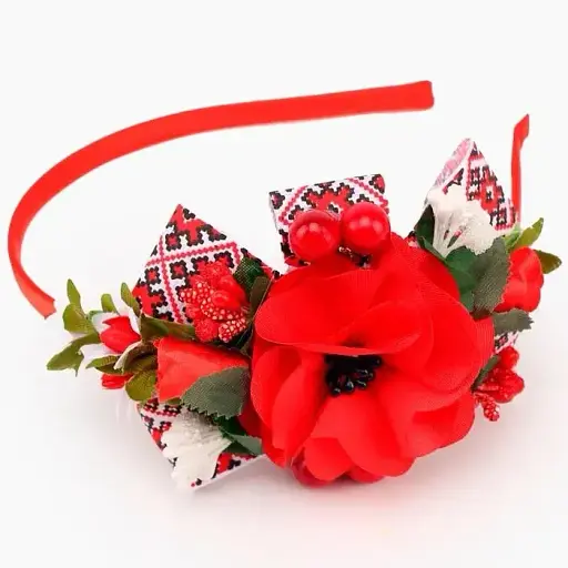 Обруч для волос Вышивка 35 (2000903379744D) - фото 1