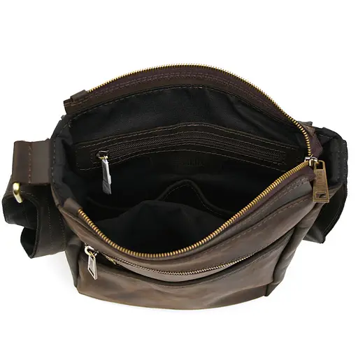 Чоловіча шкіряна сумка А4 через плече TARWA 33х26х8 см sum0028172 - фото 2