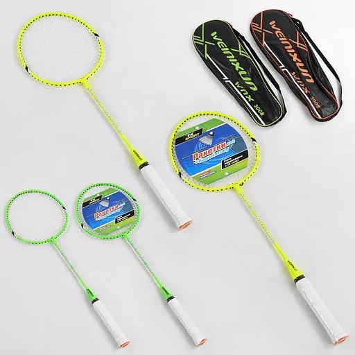 Бадмінтон C 44600 TK Sport, воланчик та 2 ракетки в чохлі (6900067446008) МІКС - фото 1