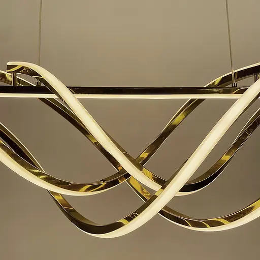 Люстра видовжена у золотому корпусі 100 см | Арт. Y 406-1000 GD | Line F - фото 4