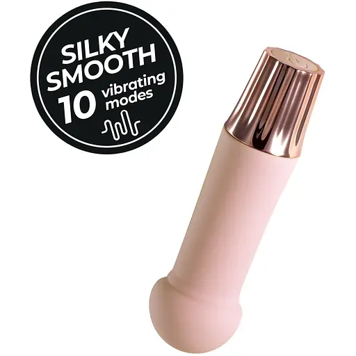 Міні-вібратор Crushious Mellow Puff рожевий 11 х 3.2 см - фото 6